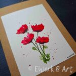 Mohnblumen Aquarell Kraftpapier